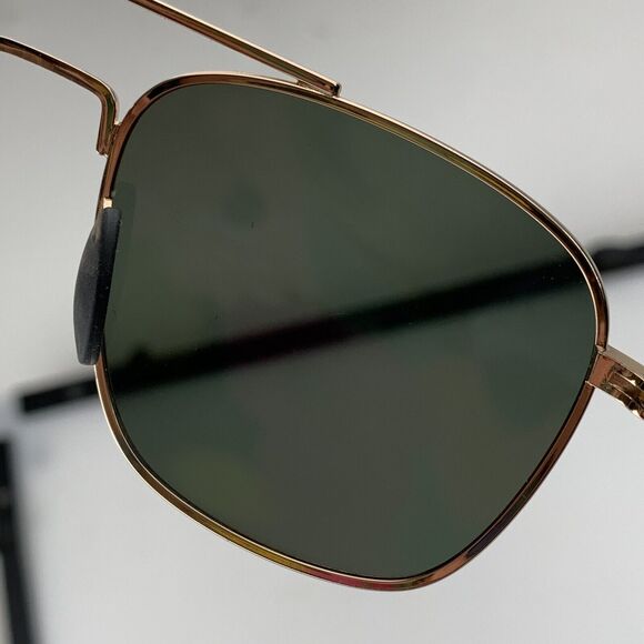 Sungait Sunglasses mod. A285 Gold Aviator Shades Green Lenses Polarized - Picture 7 of 11